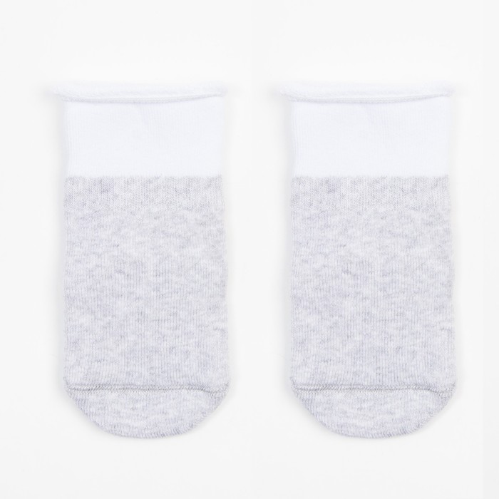 Носки детские махровые, цвет светло-серый меланж, размер 8