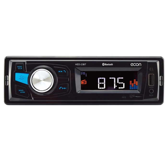 Автомагнитола MP3/WMA Econ HED-23BT, 50Вт, USB, MP3, AUX, Bluetooth, цвет чёрный