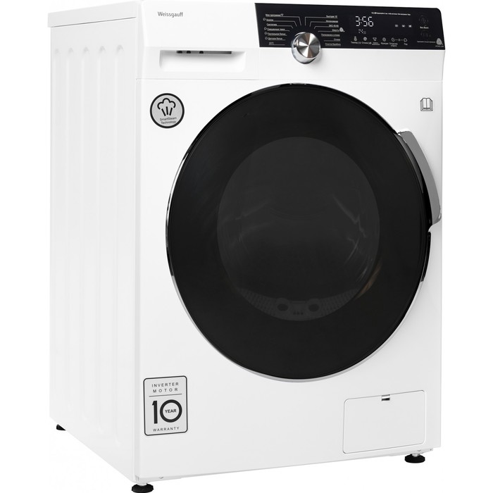 

Стиральная машина Weissgauff WM 5649 DC Inverter Steam, класс A+++, 1400 об/мин, до 9 кг, белая 78