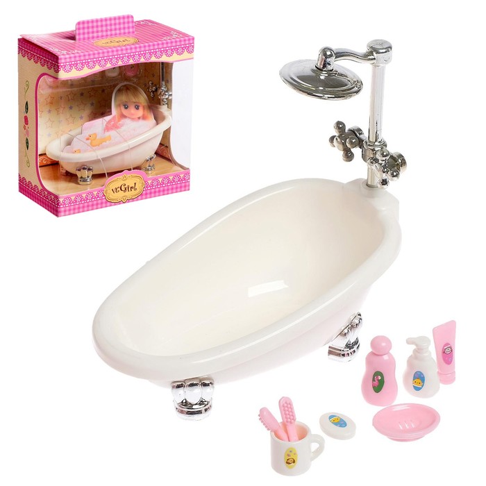 Набор мебели для кукол «Уют-2: ванная» игрушка ванная для кукол с механизмом душа