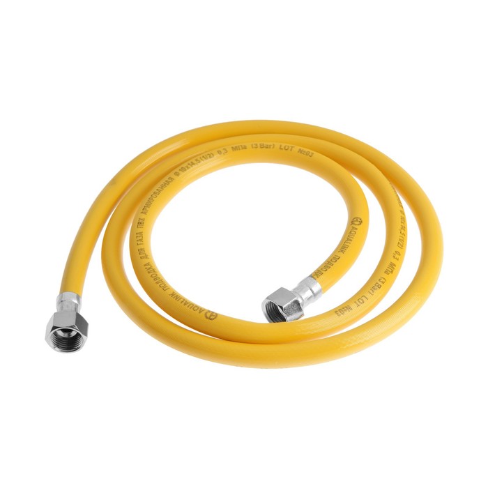 

Подводка для газа AQUALINK, ПВХ, внутренняя/внутренняя резьба 1/2", 180 см
