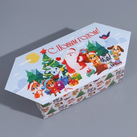Сборная коробка‒конфета «Новый год», 9,3 × 14,6 × 5,3 см