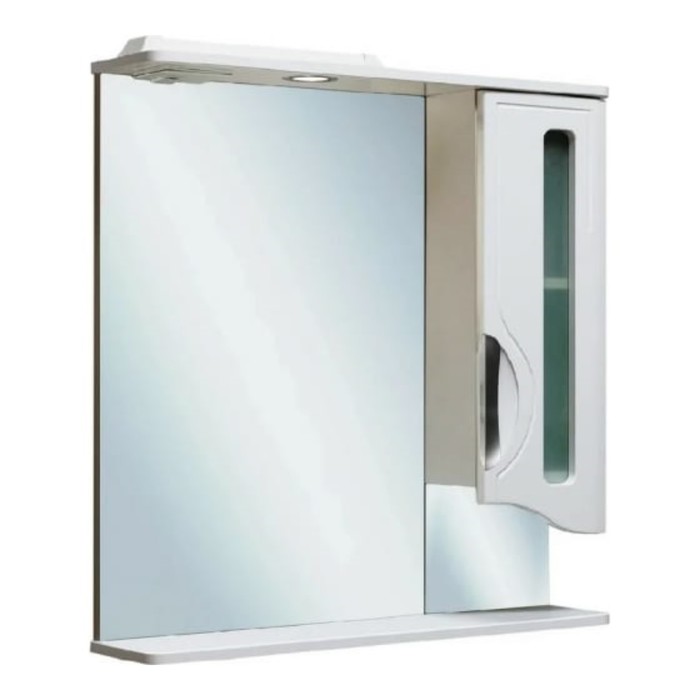 Зеркало-шкаф Толедо 75 правый 16 х 75 х 80 см шкаф зеркало марбл 75 00 мрамор камень бетонный универсальный 15 5 х 75 х 71 см
