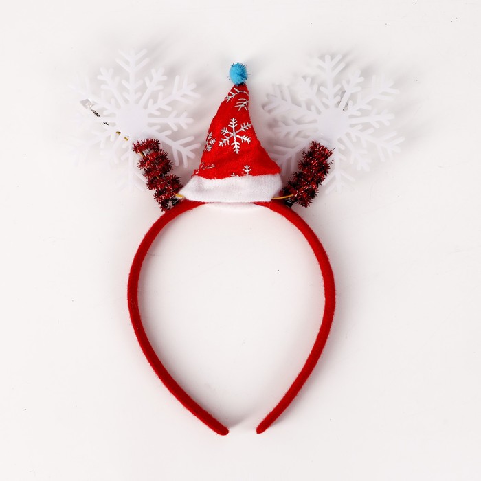 карнавальный ободок снежинки цвета микс Карнавальный ободок «Снежинки», цвета МИКС