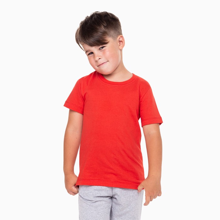 Футболка детская, цвет красный, рост 116 см футболка детская цвет мята рост 116 см