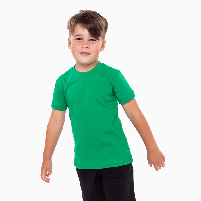 Футболка детская, цвет зелёный, рост 104 см