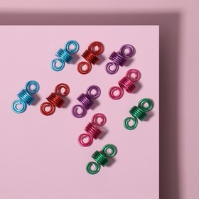 Декор для волос «Спираль», 2,1 × 0,9 см, 10 шт, разноцветный Ош