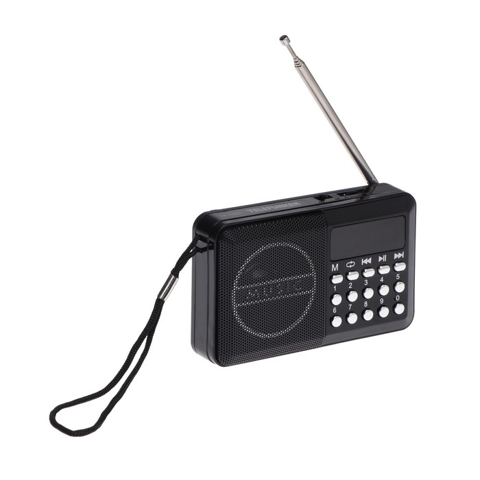 Радиоприемник Telefunken TF-1667, FM+ 87.5 МГц - 108 МГц, MP3, USB, microSD,800 мАч, чёрный радиоприемник telefunken tf 1694ub