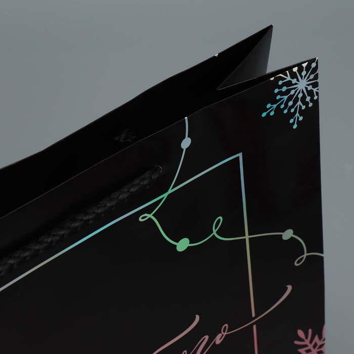 Пакет голографический вертикальный «Волшебство», 26 × 32 × 9 см