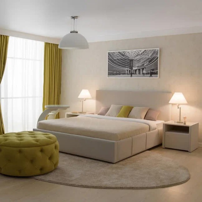 Кровать «Атриум» с ПМ, 160×200 см, премиум велюр, цвет лунный луч кровать атриум с пм 160×200 см премиум велюр цвет пыльная сирень