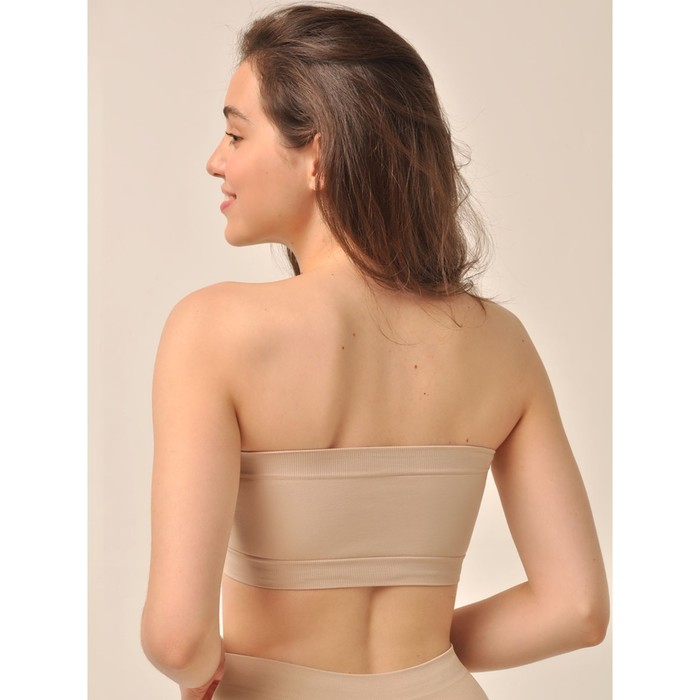 

Топ женский Top bandeau, размер S/M, цвет латте кремовый