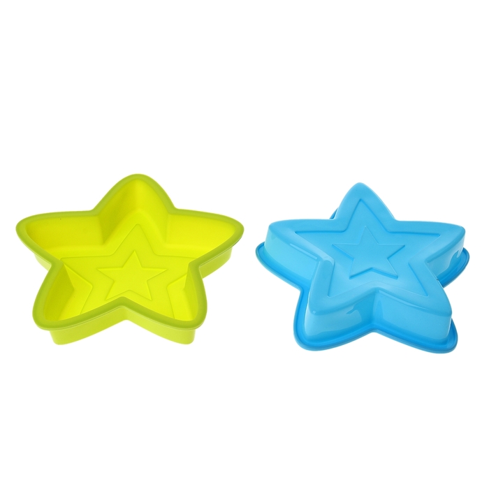 Форма для выпечки "Пятиконечная звезда" 27х27 см, цвета МИКС