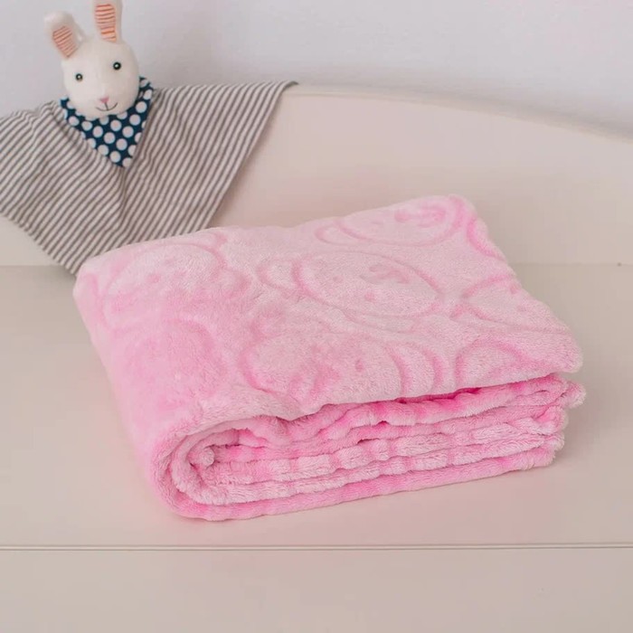 цена Плед - покрывало «Мишки», размер 75х100 см, цвет розовый