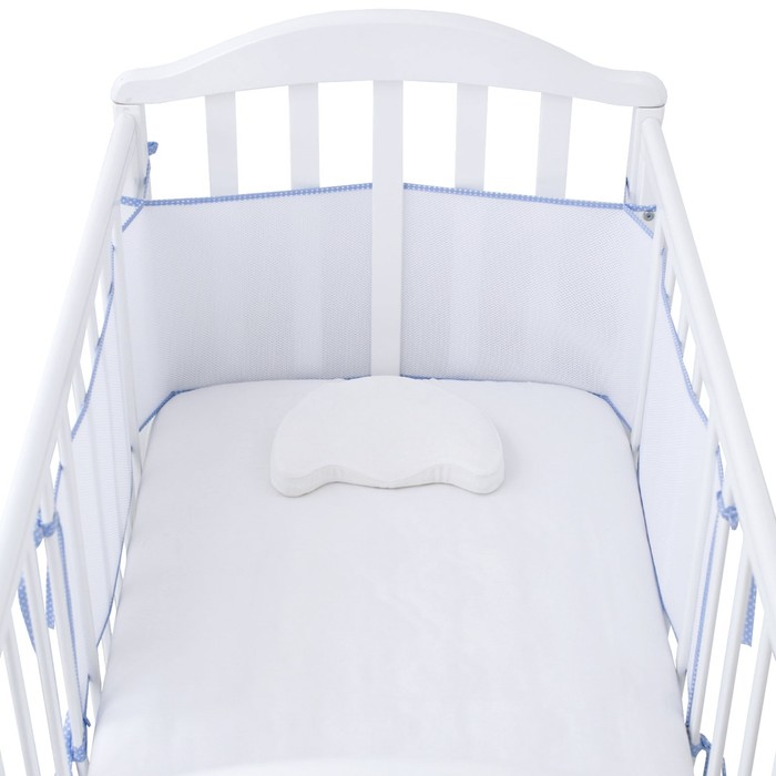 фото Бортик в кроватку, размер 31х180 см, цвет голубой baby nice