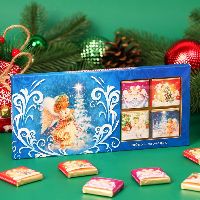 Фигурный шоколад Ангелочки, С Рождеством набор, 50 г фигурный шоколад набор инструменты