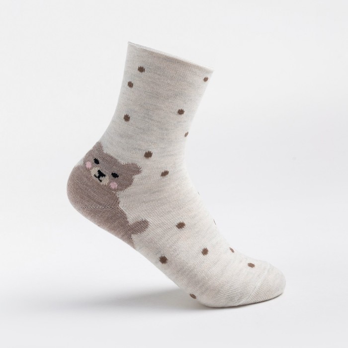 Носки детские кашемировые, цвет молочный, размер 12-14