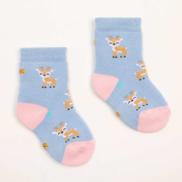 Носки детские махровые, цвет голубой, размер 9-10 носки детские махровые цвет голубой размер 9 10
