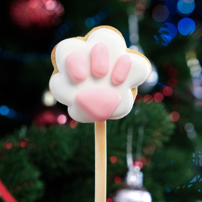 Мини-печенье на палочке «Лапка кролика» белая, 15 г