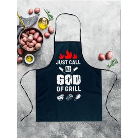 

Фартук AMARO HOME GOD OF GRILL, размер 68х83 см, цвет чёрный