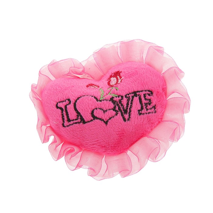 Мягкая игрушка-магнит "Сердце" по краям оборка