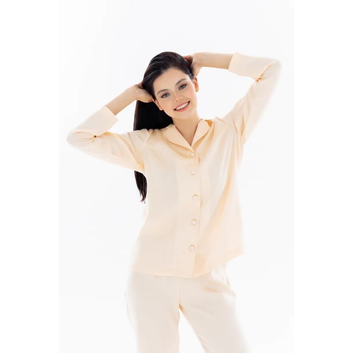 рубашка женская с длинным рукавом размер 56 цвет дымчато серый Рубашка женская с длинным рукавом, размер 56, цвет персиковый
