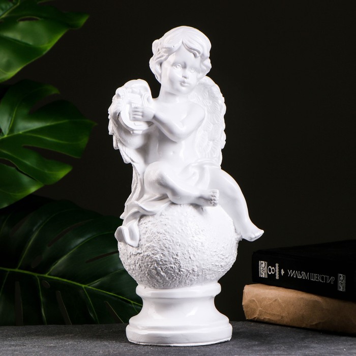 Фигура Ангел на шаре с арфой 32х13 см цена и фото