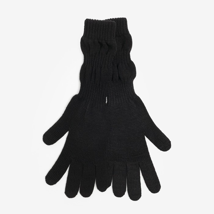 Перчатки женские, цвет чёрный, размер 18 перчатки женские размер 8 цвет чёрный