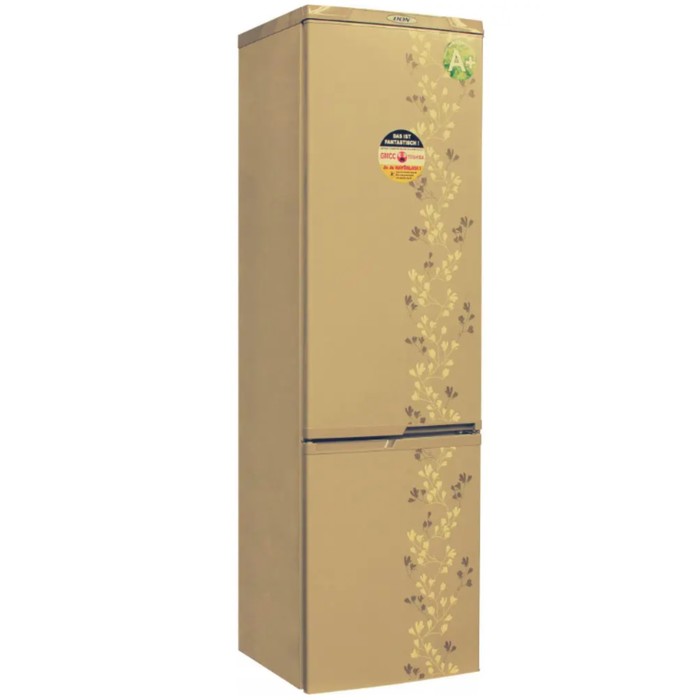 Холодильник DON R-290 ZF, двухкамерный, класс А, 310 л, золотой цветок холодильник don r 290 k двухкамерный класс а 310 л серебристый