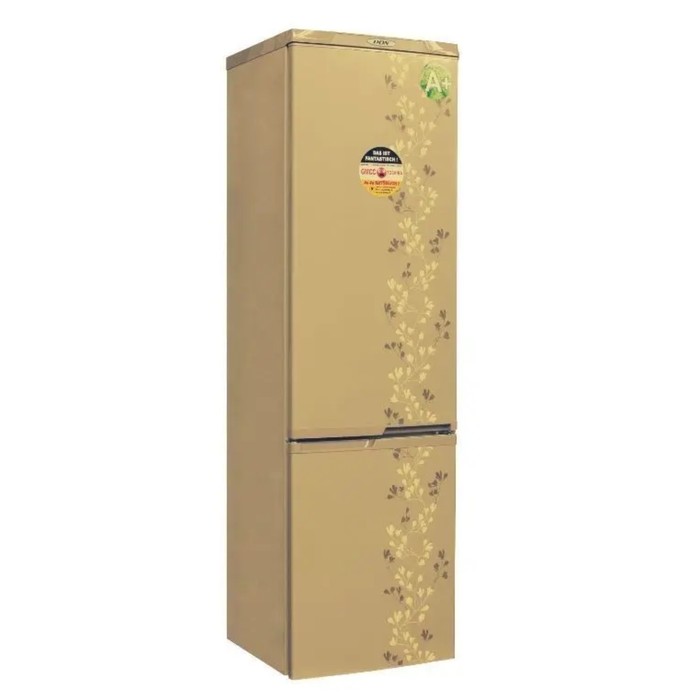 Холодильник DON R-291 ZF, двухкамерный, класс А+, 326 л, золотой цветок холодильник don r 291 bi двухкамерный класс а 326 л цвет белый искристый