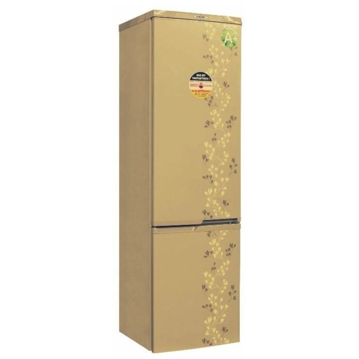 холодильник don r 295 s двухкамерный класс а 360 л бежевый Холодильник DON R-295 ZF, двухкамерный, класс А+, 346 л, золотой цветок