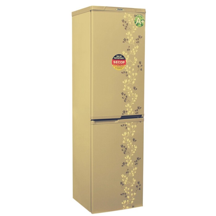 Холодильник DON R-297 Z, двухкамерный, класс А+, 350 л, золотой цветок холодильник don r 297 ng двухкамерный класс а 365 л нерж сталь
