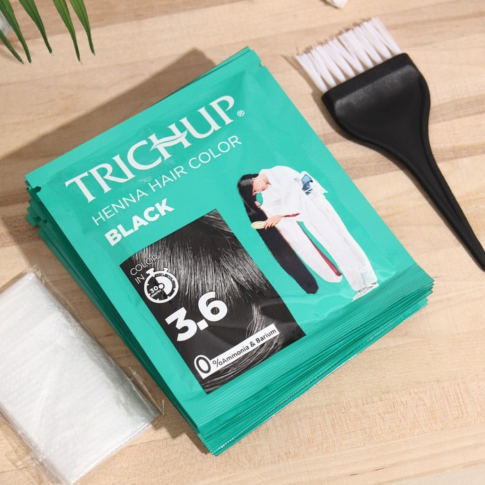 

Хна для волос Trichup Heena чёрный, № 3.6, 60 г