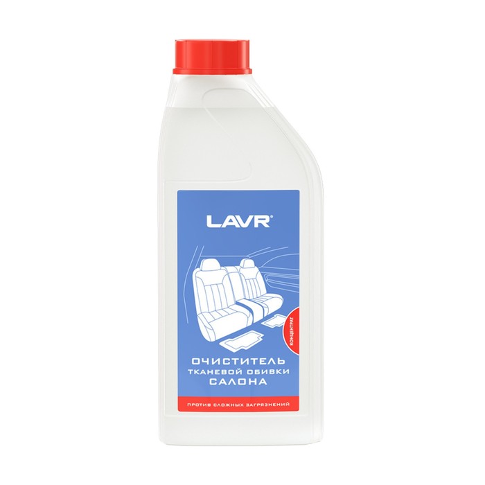 Очиститель тканевой обивки салона LAVR Против сложных загрязнений 1:5-10, 1л очиститель обивки салона lavr 120 мл