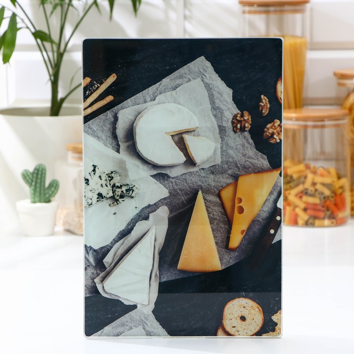 доска разделочная marmiton сырная тарелка деревянная Доска разделочная стеклянная Доляна «Сырная тарелка», 30×20 см