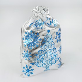 Мешочек подарочный парча «Снежные рисунки», 20 х 30 см Ош
