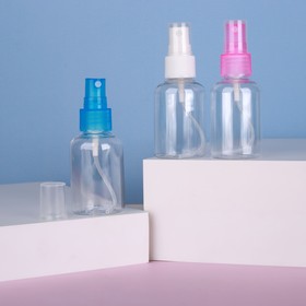 Бутылочка для хранения, с распылителем, 50 мл, цвет МИКС/прозрачный Ош