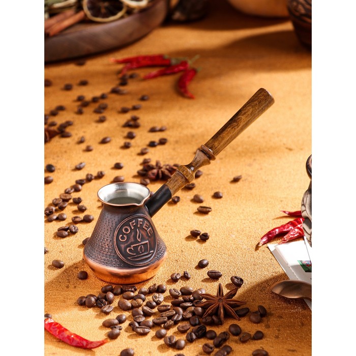 Турка для кофе Армянская джезва, медная, 110 мл турка для кофе армянская джезва медная средняя 480 мл