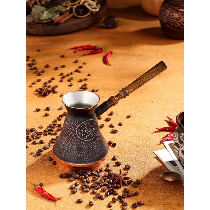 Турка для кофе Армянская джезва, медная, 500 мл турка для кофе армянская джезва с песком медная 420 мл