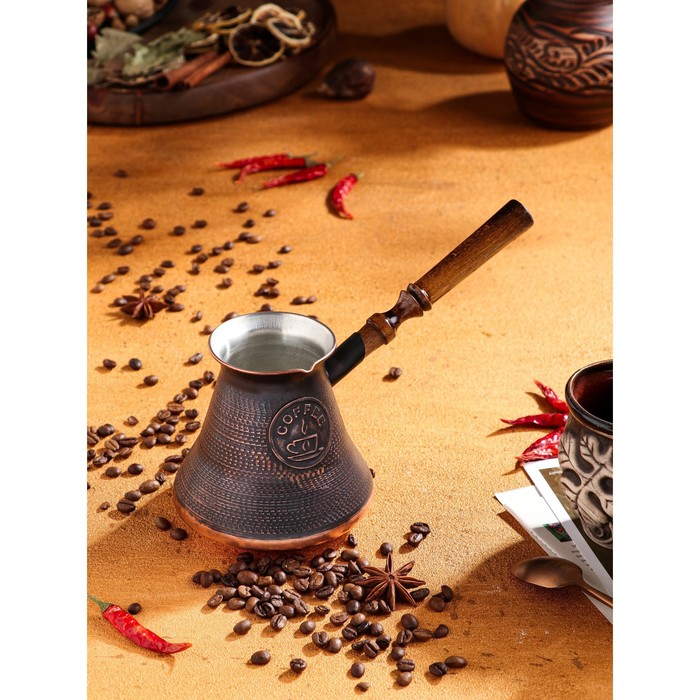 Турка для кофе Армянская джезва, медная, 600 мл tas prom турка для кофе армянская джезва для индукционных плит медная 400 мл