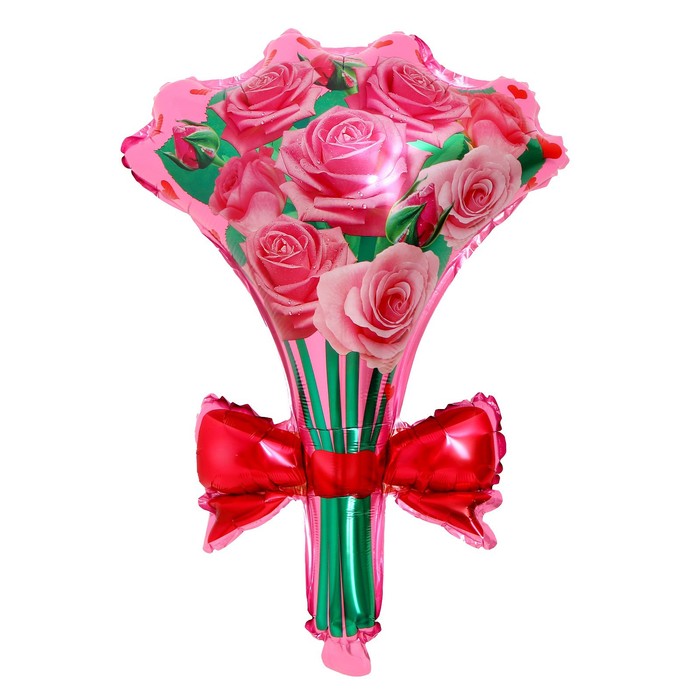 Шар фольгированный 30 «Букет роз с бантом» шар фольгированный 25 букет роз