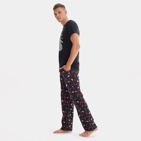 

Пижама новогодняя мужская KAFTAN "Заяц", цвет чёрный, размер 50