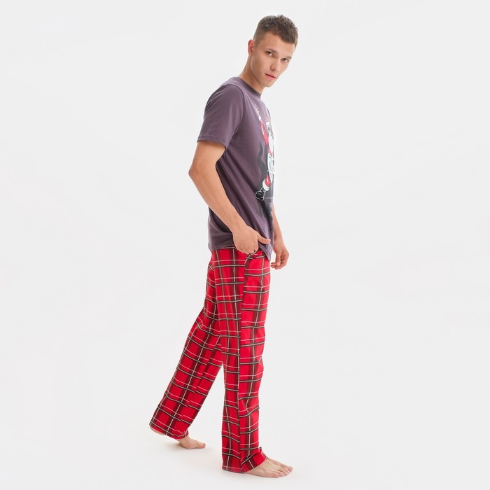 

Пижама новогодняя мужская KAFTAN "Рок", цвет серый, размер 50