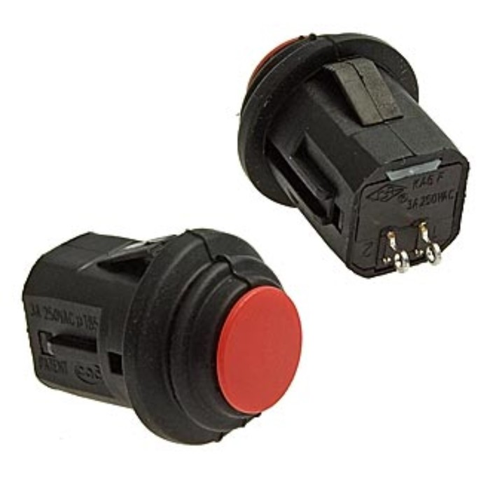 Кнопочный переключатель RUICHI SB570-R, IP65, ON-OFF, 2P, D-14 мм, 3 A, 250 В, красный