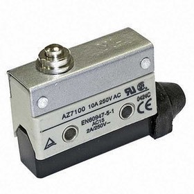 

Выключатель путевой c коротким толкателем RUICHI AZ-7100, ON-(ON), SPDT, IP64, 10 А, 250 В