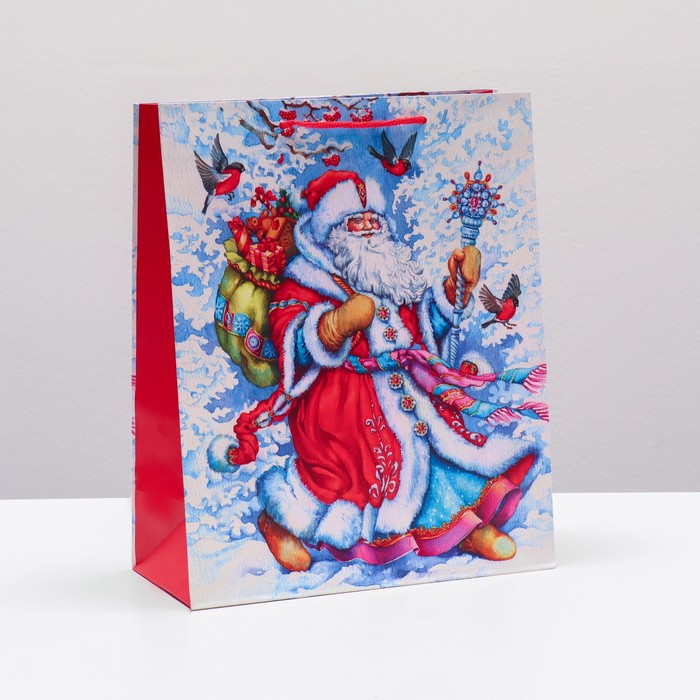 Пакет подарочный Дедушка Мороз, 26 х 32 х 12 см