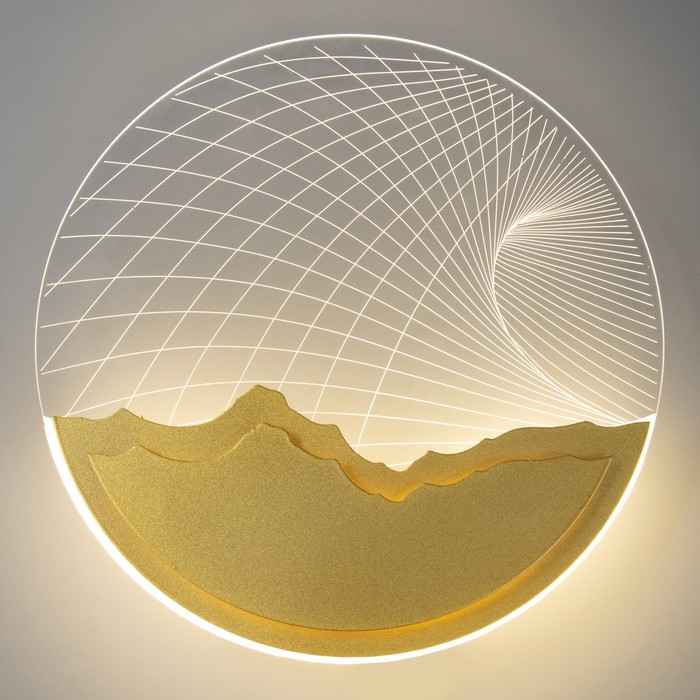 Бра "Планета" LED 20Вт 4000К золото 24х24х4 см 7661390