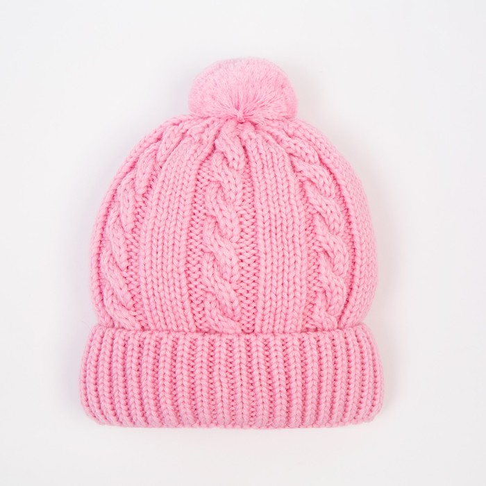Шапка для девочки, цвет розовый, размер 52-54 шапка для девочки цвет ярко розовый размер 52 56