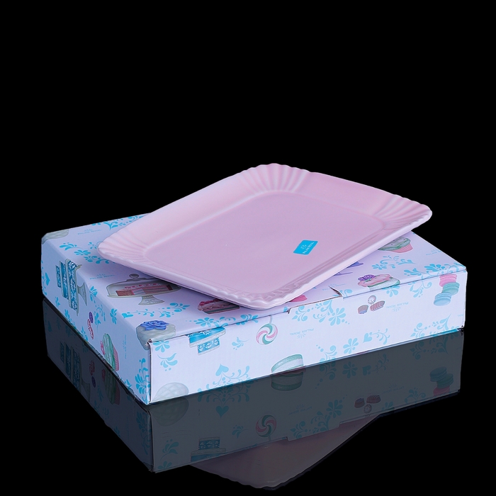 Блюдо Bon Appetit розовое