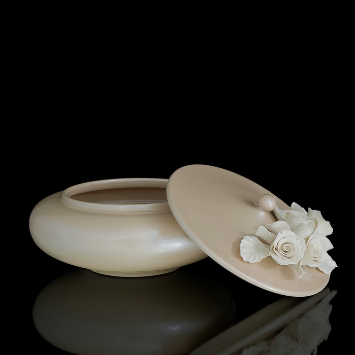 Шкатулка Beige Rose, кремовая