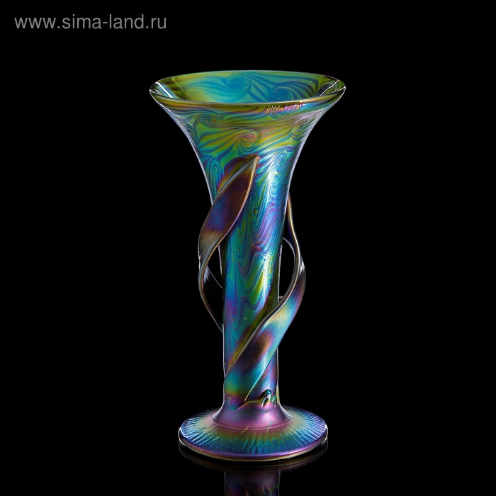 цена Ваза интерьерная Open Iris Glass, 35 см